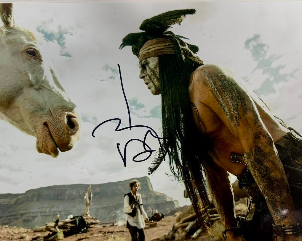 Johnny Depp Signed 8x10 Photo (The Lone Ranger) - ACOA